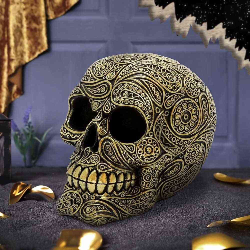Nemesis Now - Paisley 15cm Beeld/figuur - Schedel - Goudkleurig